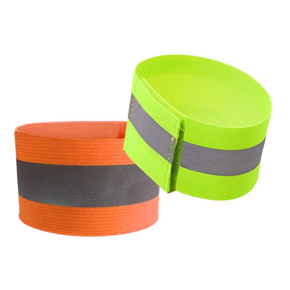 

4 Pcs Reflectors Wrist Washband High Visibility Reflective Wristbands Safety Tape Straps Night Run