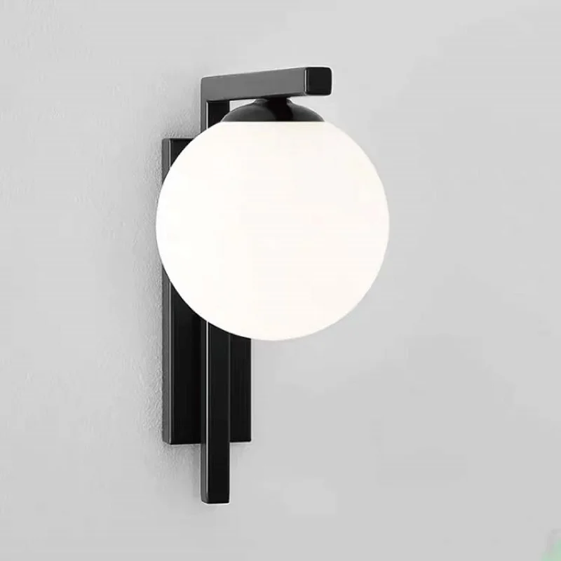 Simple Modern Wall Lamp Glass Ball Hotel Corridor Aisle Decorative Lamp LED Bedroom Bedside Lamp