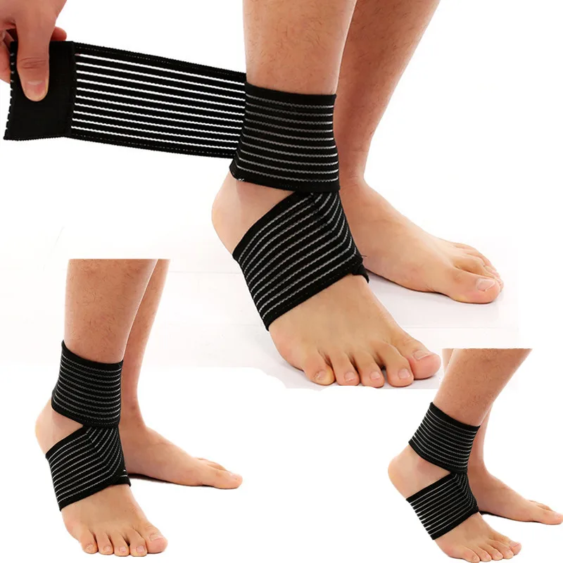 Pressurized Bandage Ankle Support Ankle Brace Protector Foot Strap Elastic Belt Fitness Sports Gym Badminton Accessories