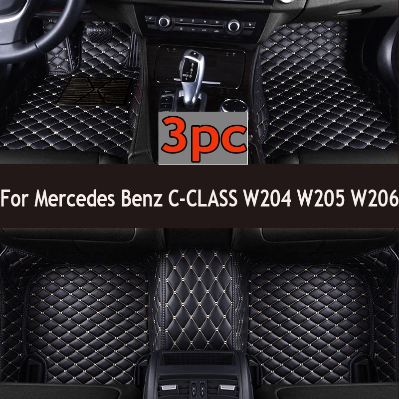 Custom Car Floor Mats For Mercedes Benz C-CLASS W204 W205 W206 C180-C450 Auto Carpets Foot Coche Accessorie