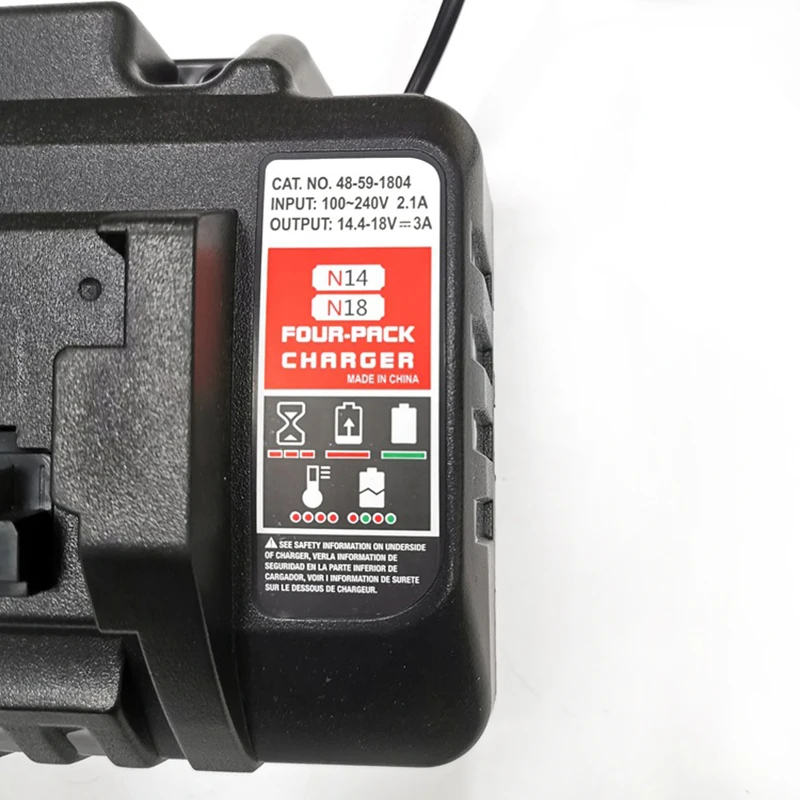 110-240V Li-ion Battery Charger for Milwaukee M18 48-11-1815 48-11-1828 48-11-2401 48-11-2402 4-Port 3ACharger free shipping