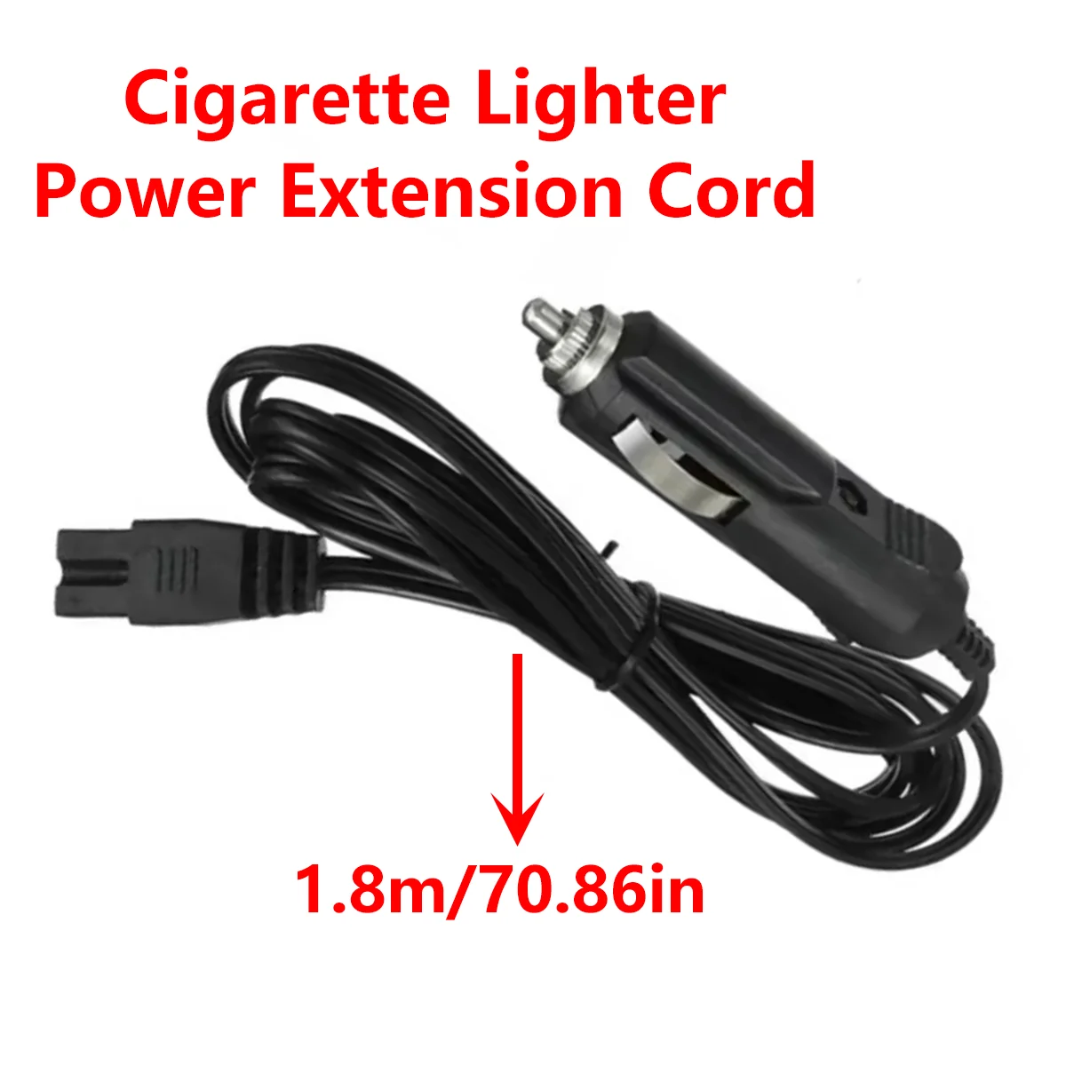 for Car Mini Fridge 1.8m 10A Cigarette Lighter Male to B-shaped Plug Adapter Cord Power Cable High Temperature Resistance