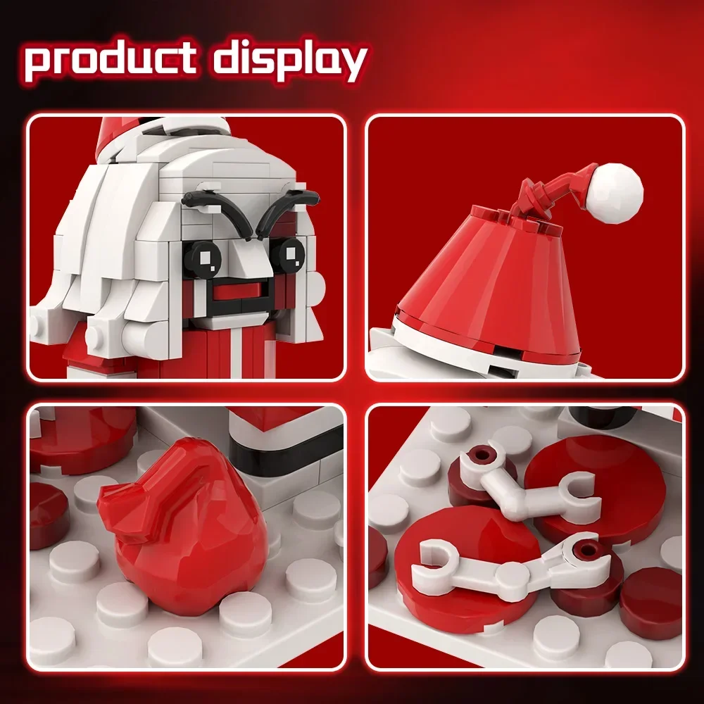 Gobricks MOC Art the Clown Model Building Blocks Christmas Clown Christmas Action Figure Brick DIY Assembled Toy for Kids Gift
