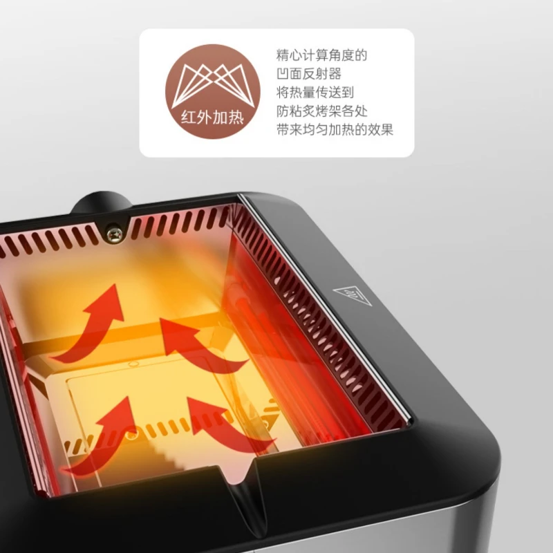 New Automatic Rotary Electric Grill Household Infrared Smokeless Quick Heating Multifunctional Grill Skewer Household Grill Pot