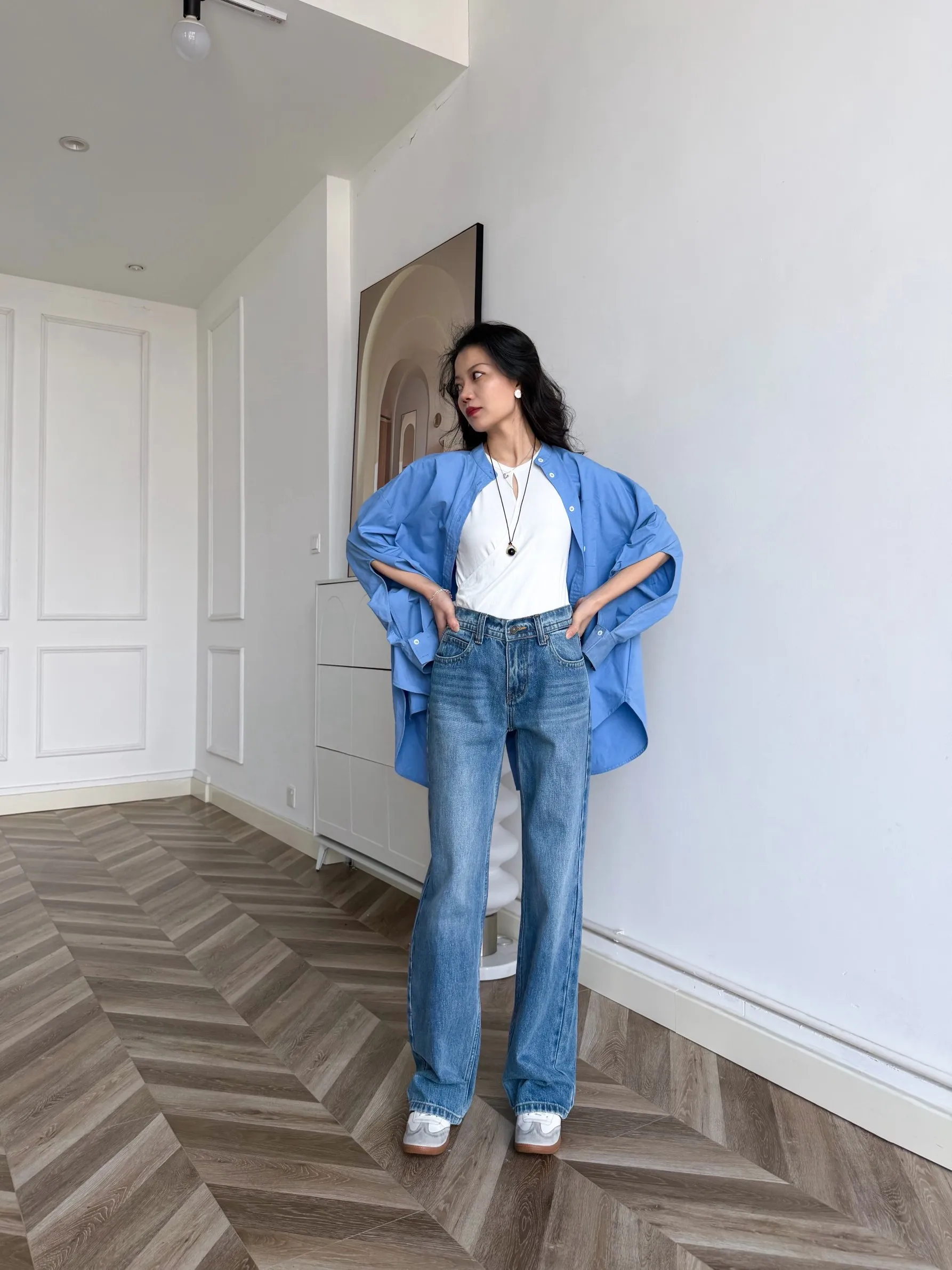 

Винтажные прямые джинсы из хлопка для женщин, узкий крой, без стрейча, Terri Milan Holiday, из чистого хлопка, устойчивые к сминанию