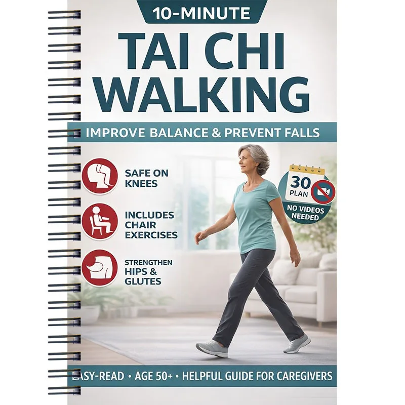 Middle aged and elderly Tai Chi walking English training manual 10 minute simple exercise book