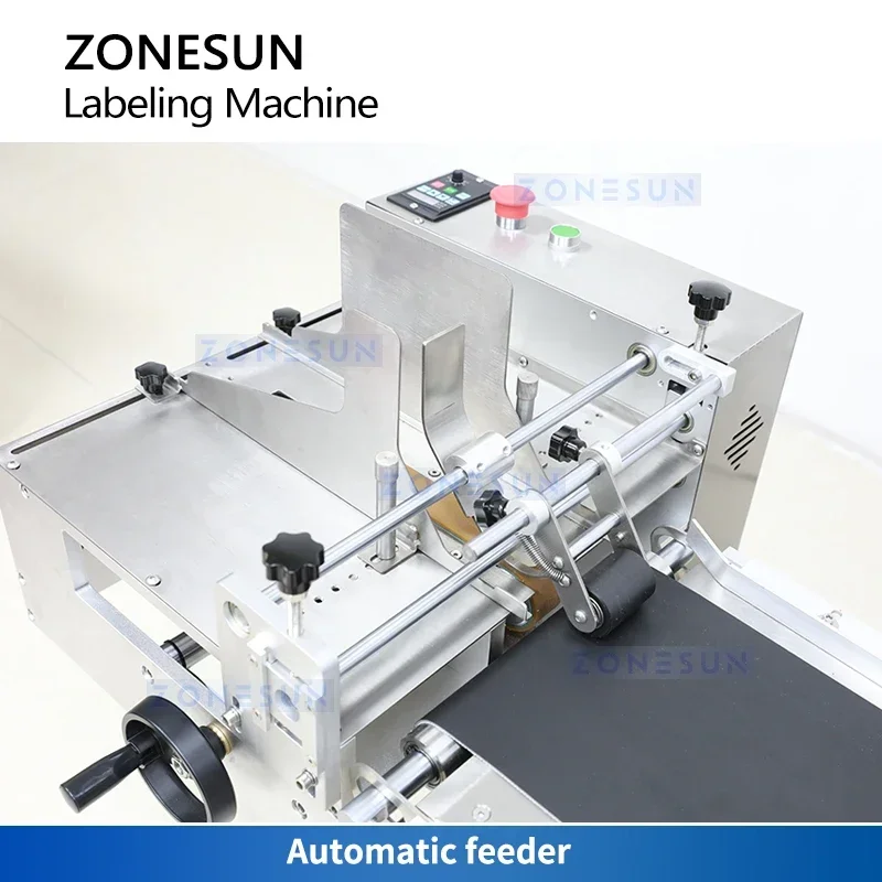 ZONESUN อัตโนมัติ Paging แบนพื้นผิวเครื่องติดฉลากแบนกระเป๋า Self-กาวสติกเกอร์ป้าย Applicator กระเป๋า Labeler ZS-TB832