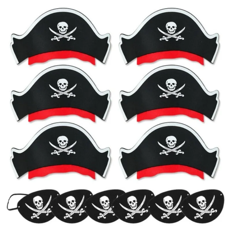 1set New Pirate Eye Skeleton Patch An Eye Mask Halloween Felt Adult Children Cosplay Theme Birthday Party Decoration