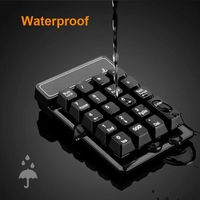2.4GHz Wireless Wired Keyboard Bluetooth Mini USB Numeric Keypad 19 Keys Number Pad Numpad Receiver for Accounting Laptop PC