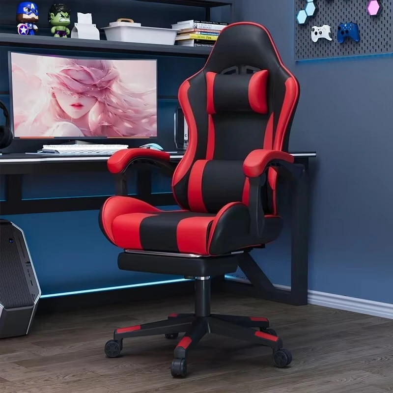 Luxury Gaming Chair High Back Adjustable Swivel Leather PC Chair