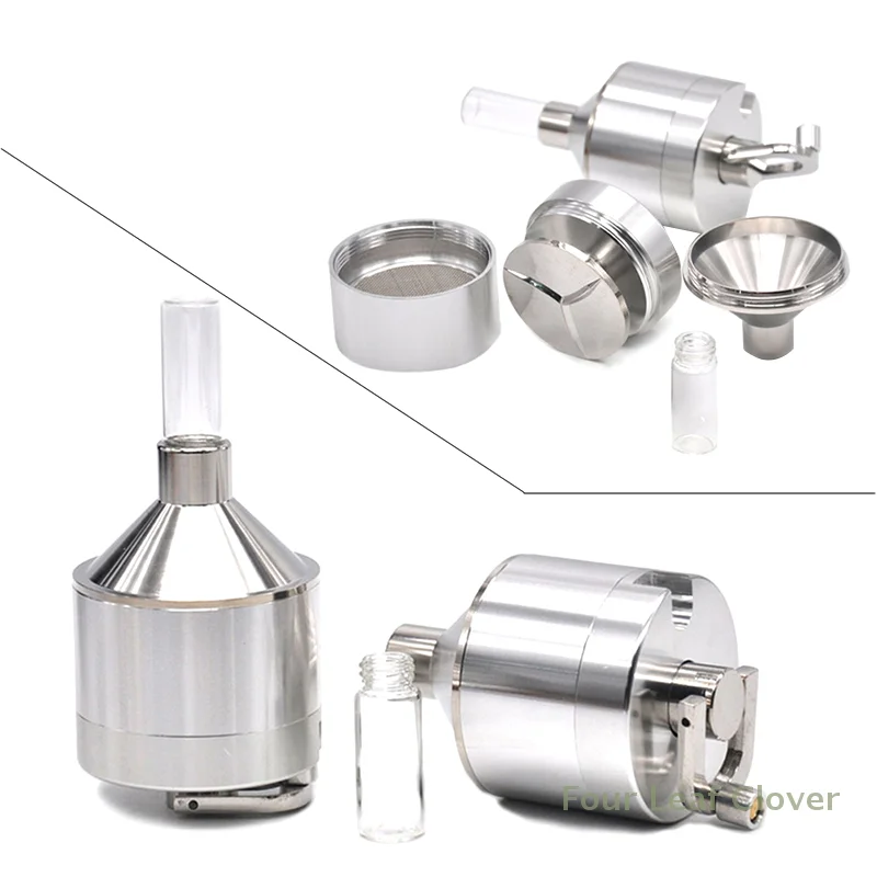 

Diameter 44mm Hand Crusher Metal Grinder Hand Crusher Grinding Powder Bottom Funnel With Glass