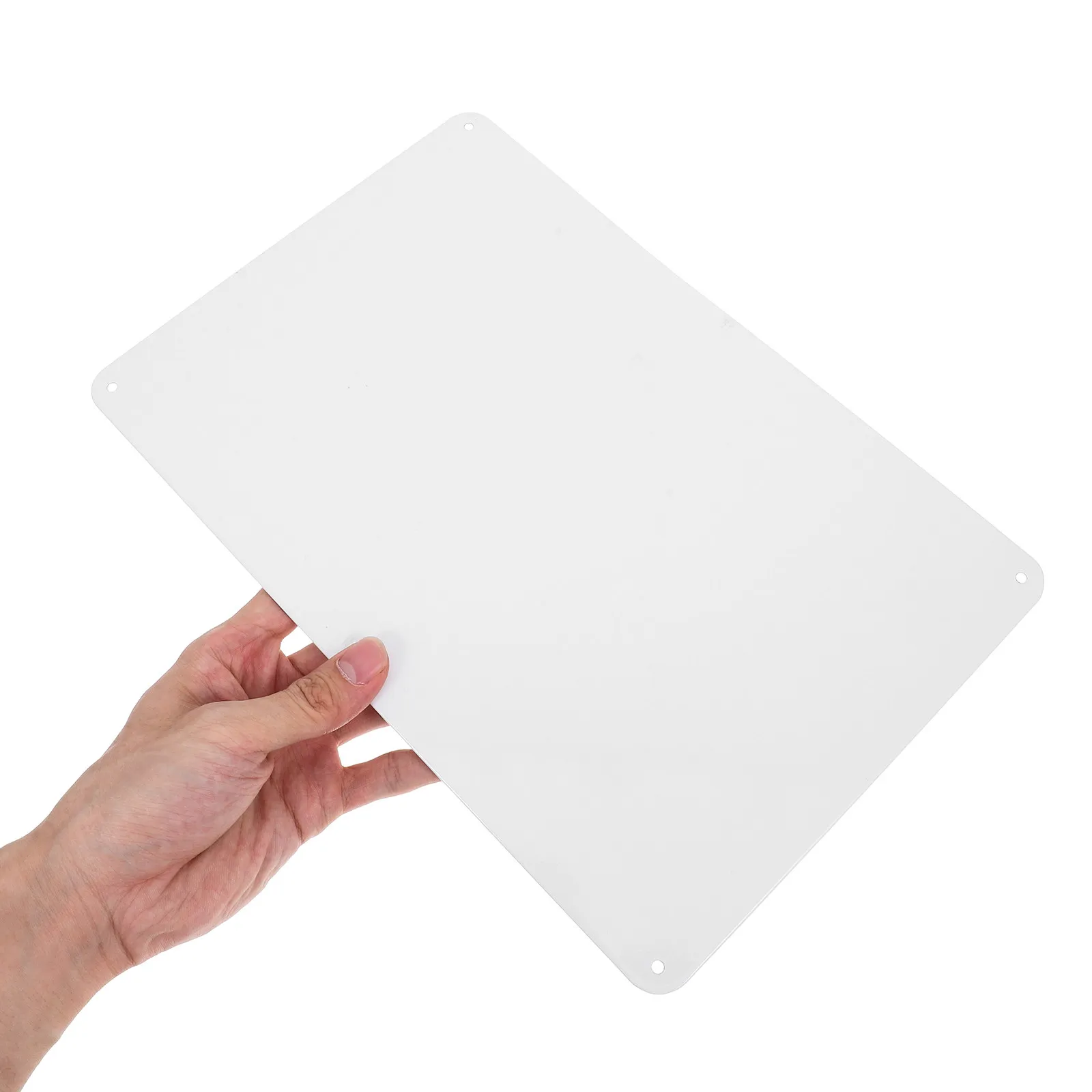 2Pcs Blank Tinplate Sublimation Sign Blanks Metal DIY Craft Sheets for Shop Yard Outdoor Warning Signs Pre-Drilled Holes