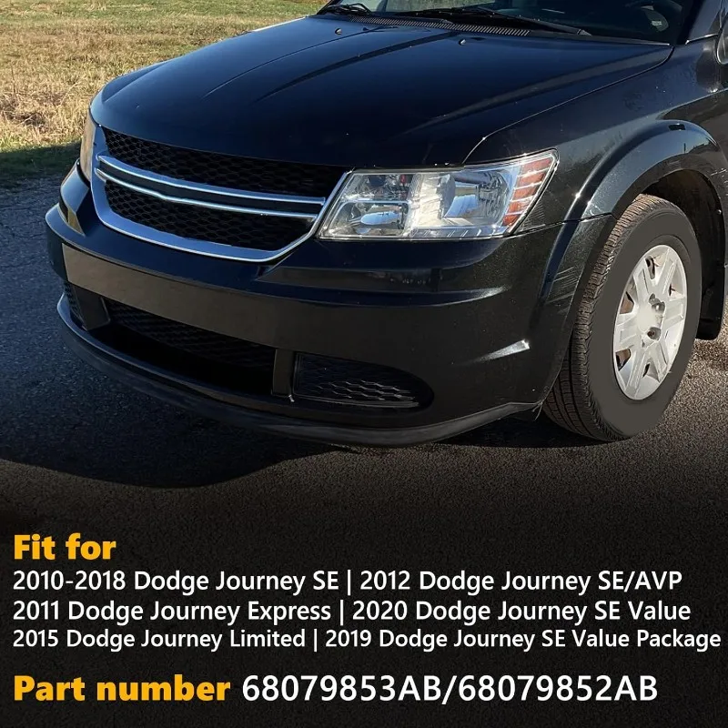 Front Bumper Fog Light Cover For Dodge Journey 2011-2020 Fog Lamp Bezel CH1038180 CH1039180 68079853AB 68079852AB-N31R