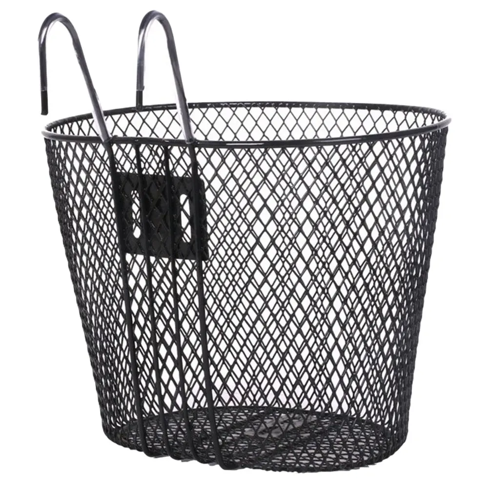 

Bike Basket Front Metal Iron Storage Container For Bicycle Handlebar Detachable Cycling Accessory Sturdy Scooter Basket
