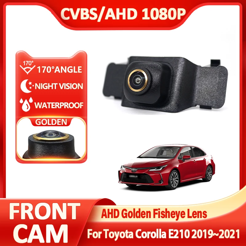 

Golden AHD Vehicle Front Side View Camera CCD FishEye Lens Night Vision For Toyota Corolla E210 2019 2020 2021 Accessories