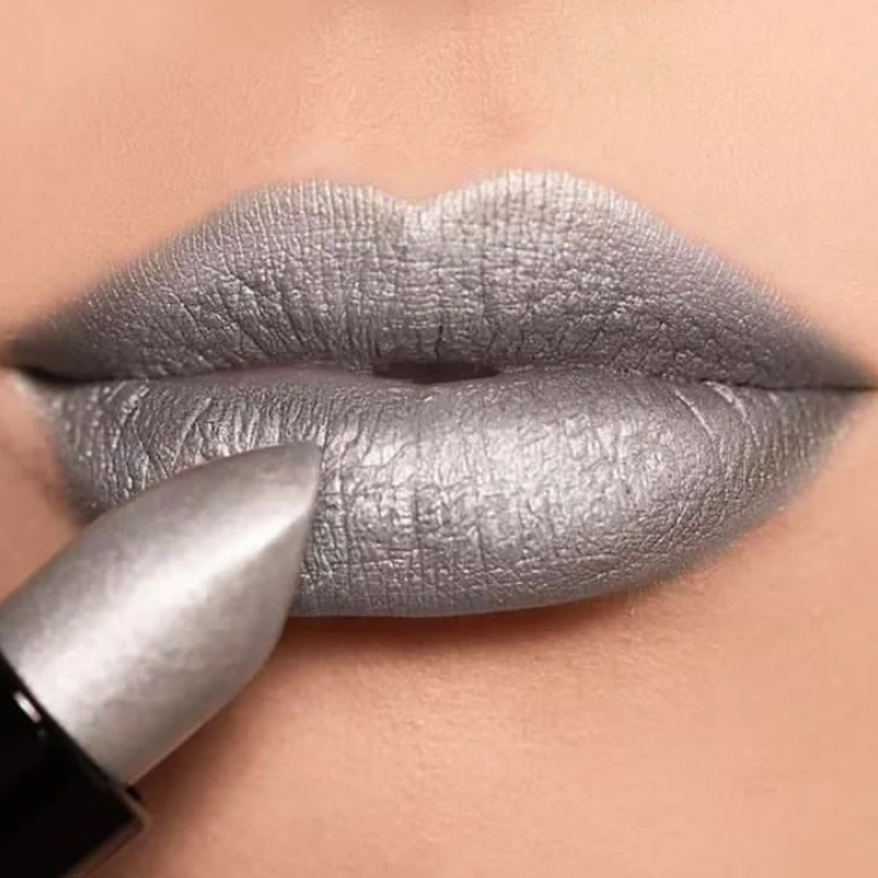 Glitter Gold Lipsticks Sexy Shiny Silver Black Velvet Matte Lip Gloss Waterproof Long Lasting Women Beauty Lips Makeup Cosmetics