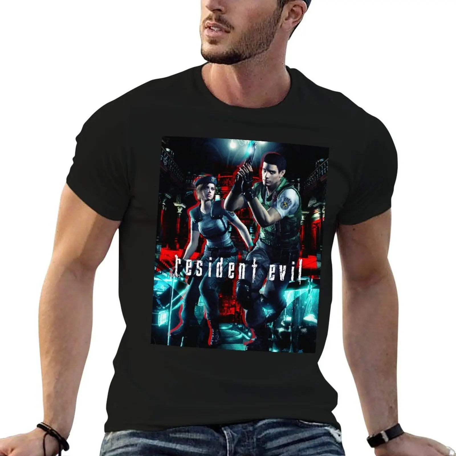 

REmake - Jill & Chris T-Shirt man t shirts for men t shirts with prints T-Shirt