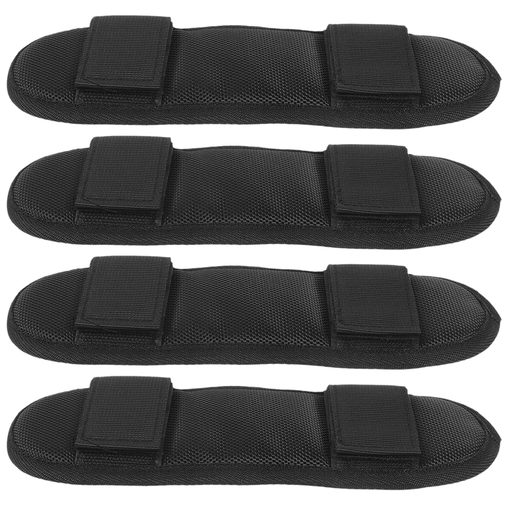 

4pcs Black Shoulder Pads Detachable Breathable Backpack Strap Cushion for Camera Laptop Bag Guitar Belt Bass Strap Widened