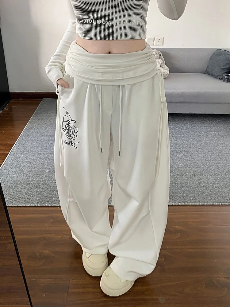 Pantalones Anchos Retro Y2K para Mujer, Estilo Hip Hop, Streetwear Americano, Pantalones Holgados Harajuku Vintage de Cintura Alta, Estilo Boyfriend, Pantalones Rectos, Nuevo