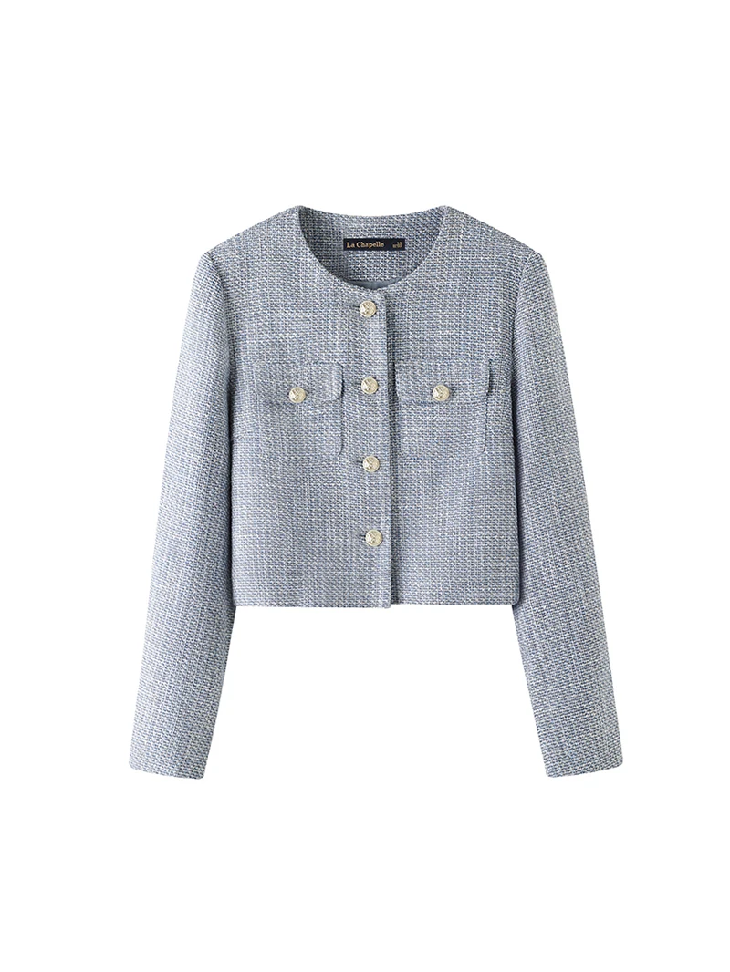 

Ele La Chapelle женское тюлевое осеннее новое простое пальто с милой атмосферой из полиэфирного волокна круглого цвета Ne Design