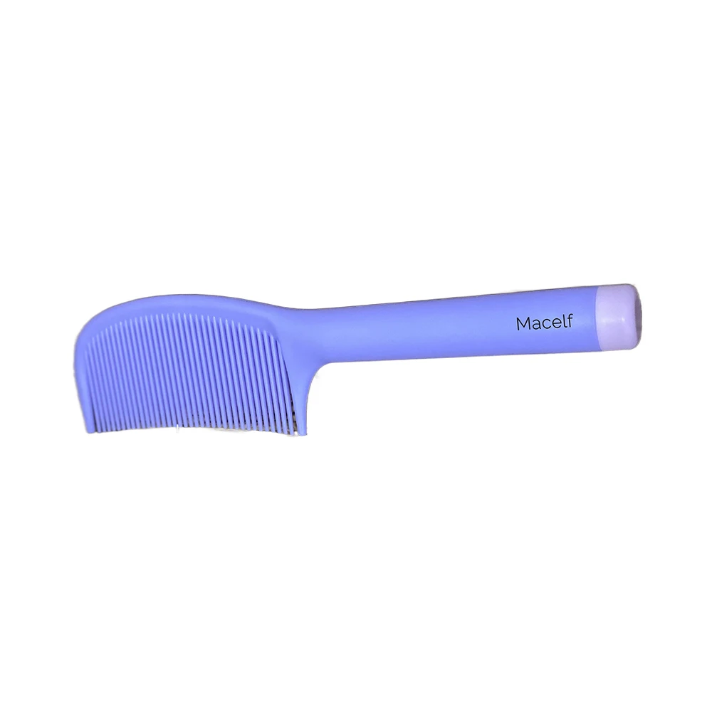 

Macelf Combs, Large Detangling Comb With Professional Handle - Carbon Fiber, Cutting, Hairdressing, Styling, Round Tooth, Barbe