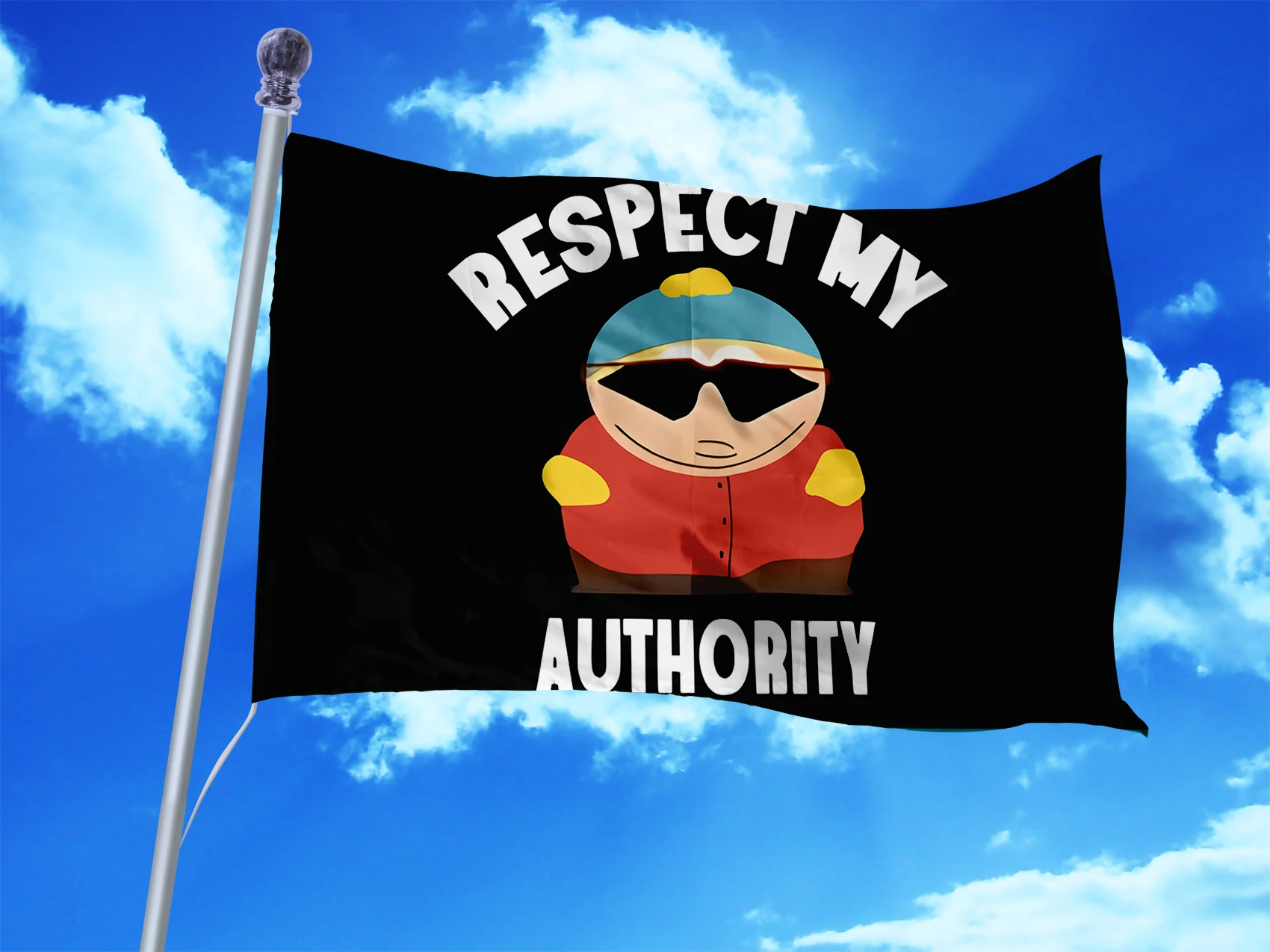 3X5FT respect my authority Flag Polyester Banner for Garage Wall Art Out Door Decoration With Brass Grommets