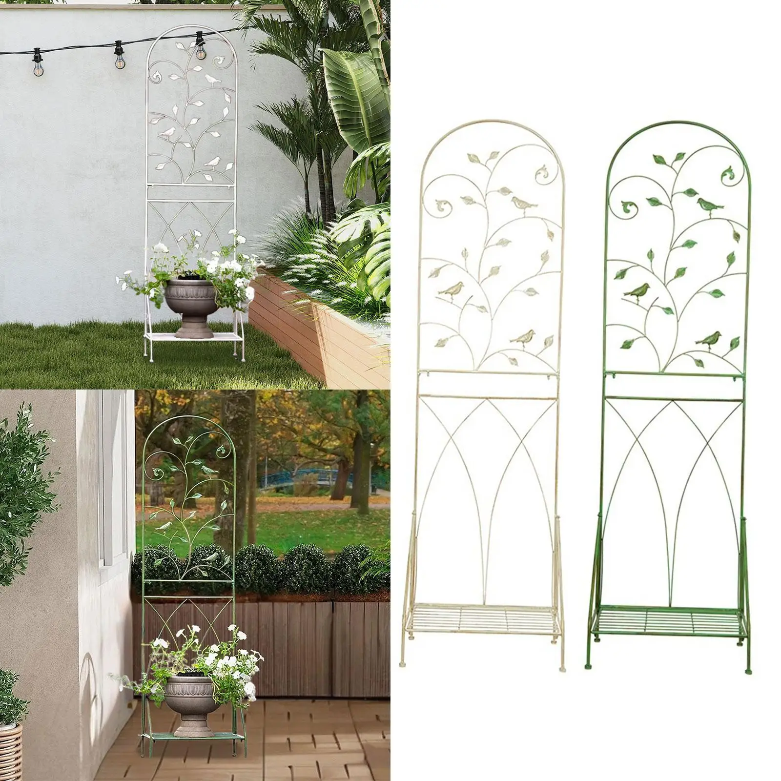 Garden Trellis Detachable Frame Multipurpose Potted Plant Support Plant Pot Trellis for Patio Lawn Backyard Garden Decor