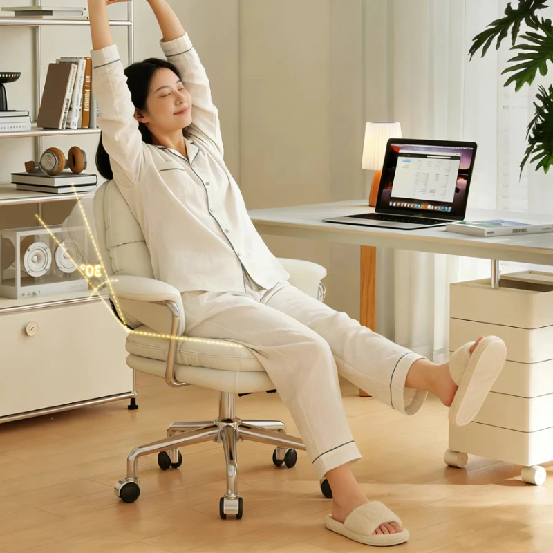 Relaxing Backrest Office Chair Swivel Computer Comfortable Designer Office Chair Wheels Low Sillas De Oficina Trendy Furniture