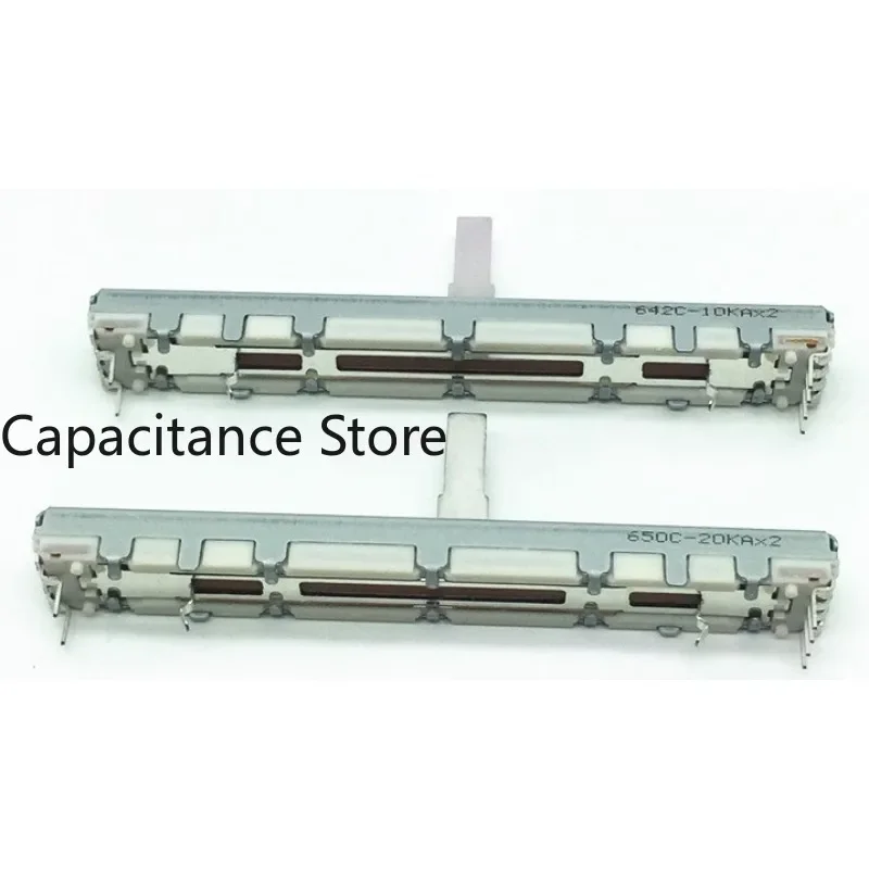 

5PCS Original mixer potentiometer 10KA*2 20KA*2 Total length 75mm and stroke 60mm.
