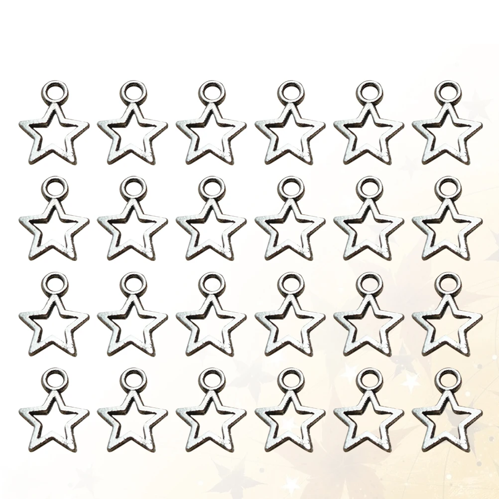 

100Pcs Simple Elegant Alloy Pendant Charms DIY Jewelry Making Accessory Silver Necklace Bracelet Earrings Scrapbooking