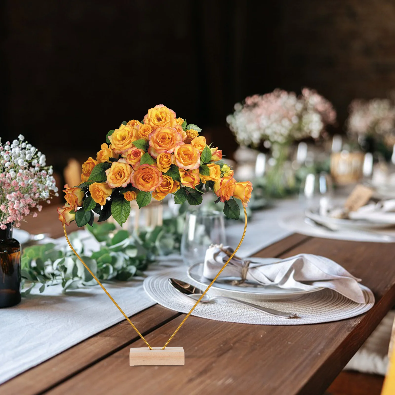 

2Pcs Wedding Table Decoration Floral Hoop Centerpiece DIY Metal Wreath Rings Iron Craft Hoops Party Home Decor Supplies