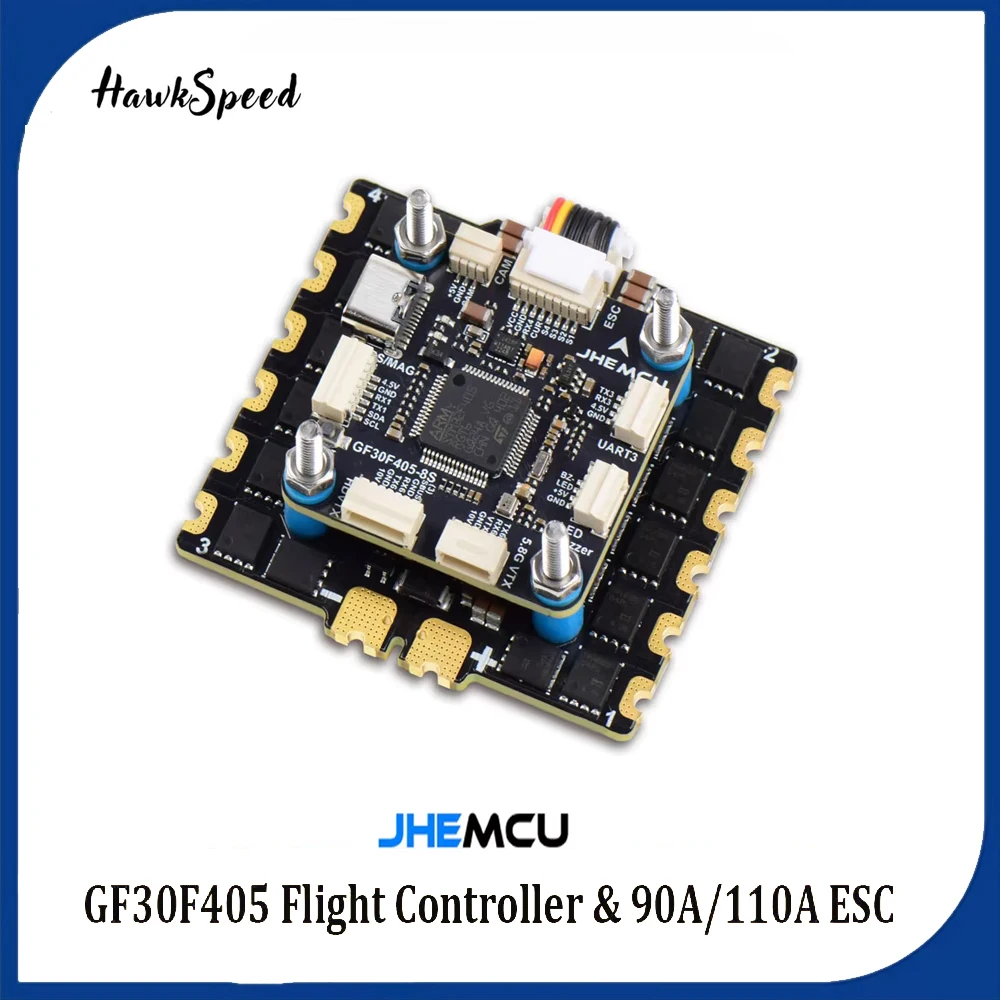 JHEMCU GF30F405 Flight Controller ICM42688P With 90A/ 110A ESC 3-8S Lipo for RC FPV Long Range Drone