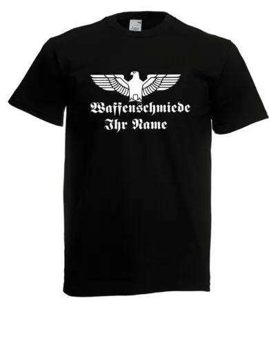 Herren T-Shirt Waffenschmiede Wunschtext Größe bis 5XL