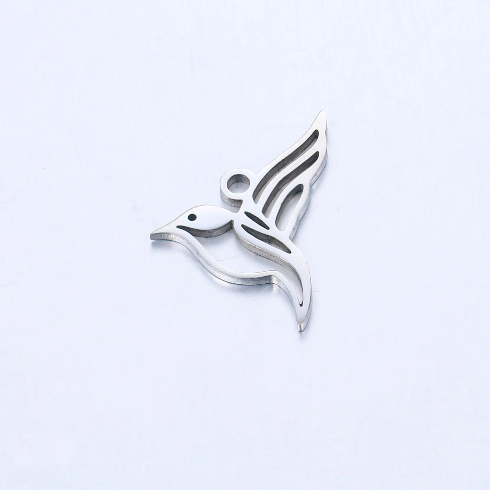 5pcs Stainless Steel Hummingbird Charms Hollow Out Bird Pendant For DIY Necklace Bracelet Earrings Jewelry Handmade Accessories