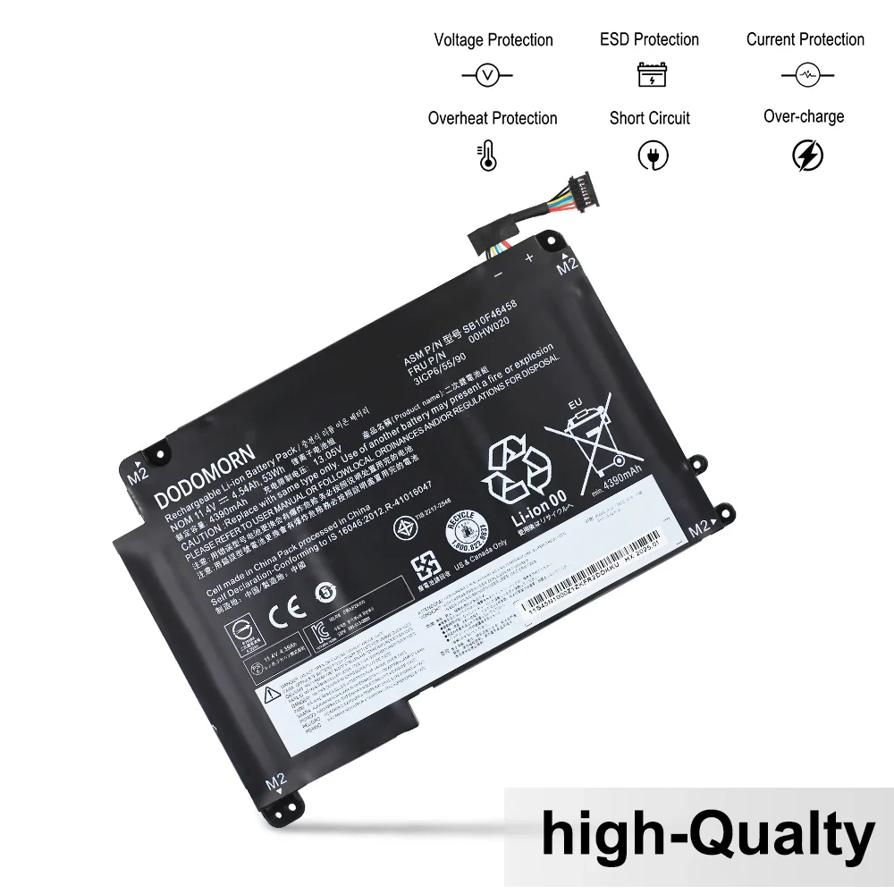 Аккумулятор для ноутбука 4390 мАч Lenovo ThinkPad P40 Yoga/460 Yoga 00HW021 SB10F46458 SB10F46459 3ICP6/55/90 11.4V 53Wh
