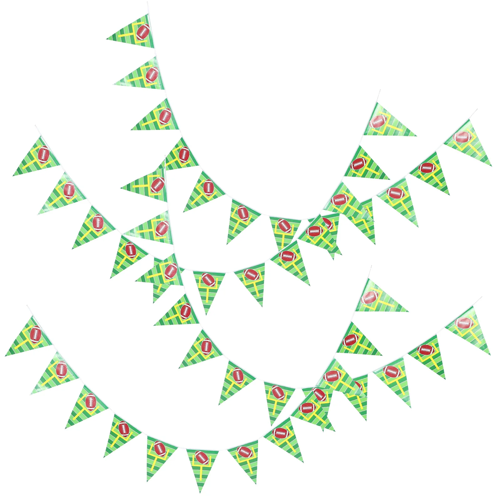 

4 set Football Theme Banner Garland with Triangle Flags for Birthday Party Decorations Memorabilia