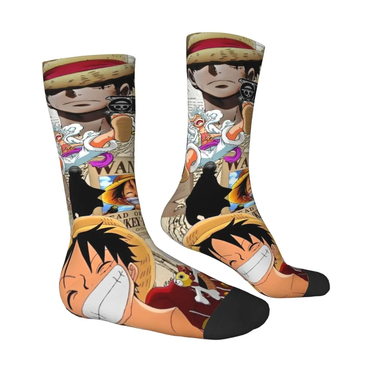 Japanese Anime Stockings Design Harajuku Socks Winter Non-Slip Socks Men's Outdoor Sports Soft Breathable Socks