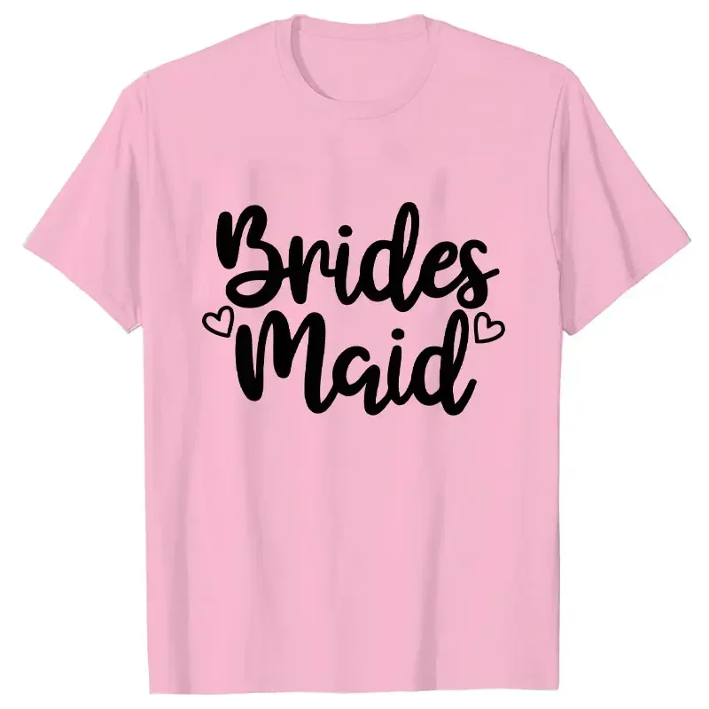 Team Bride T-Shirt Friends Bridal Wedding Engaged Women Bachelorette Hen Party Tshirt Women Short Sleeved Tees Short Sleeve Tops