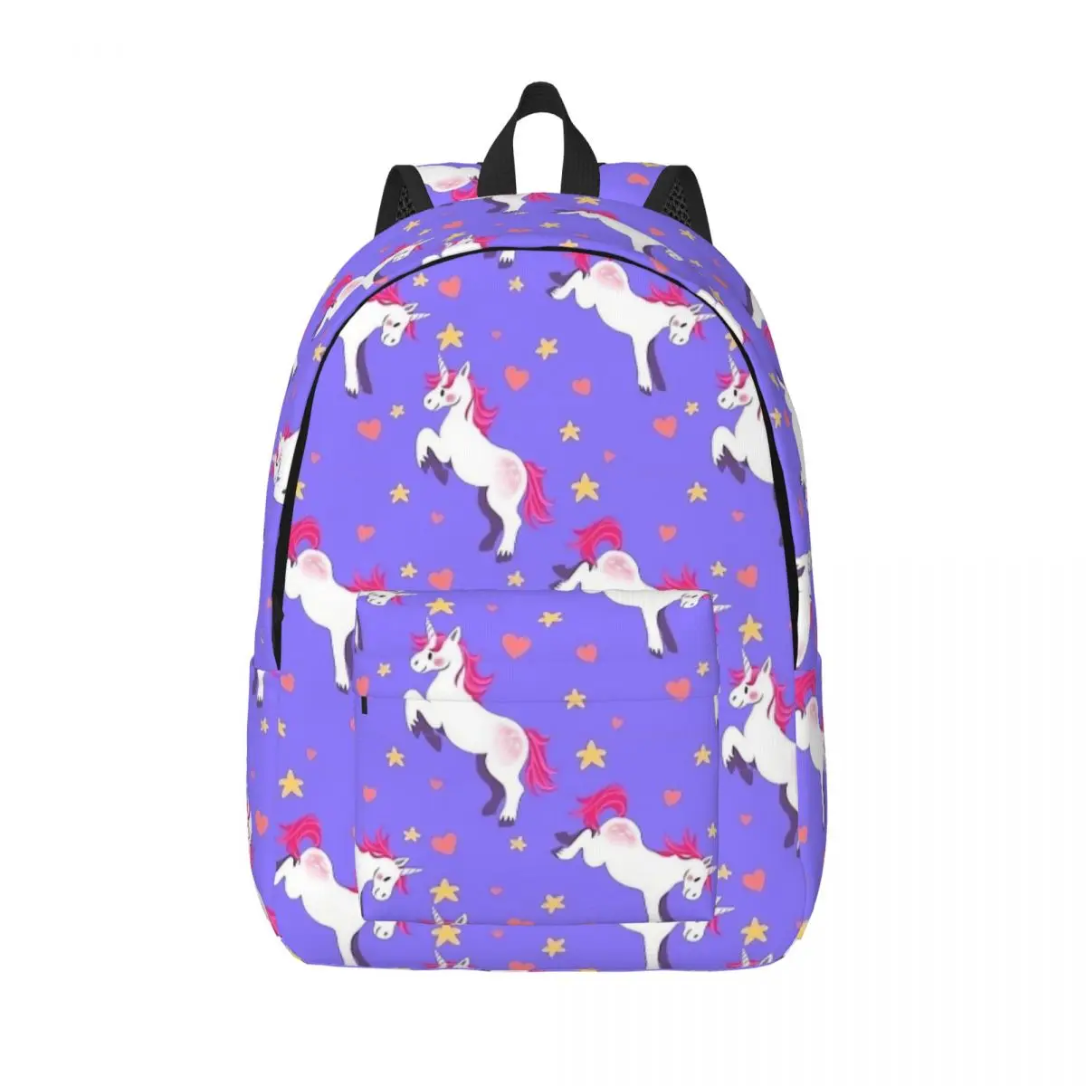 Mochila pequena do unicórnio para crianças, mochila da escola estudantil mochila de lona pônei bonito mágico, jardim de infância, menino, menina