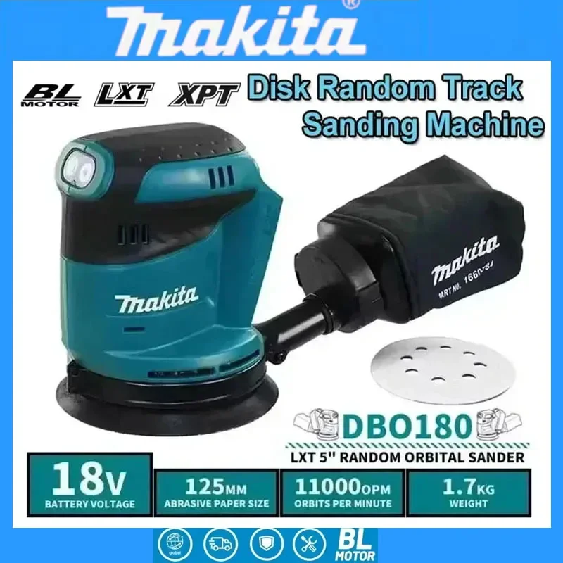 

Аккумуляторная эксцентриковая шлифовальная машина Makita 18В (без аккумулятора и зарядного устройства) для шлифовки дерева, шпатлевки и полировки