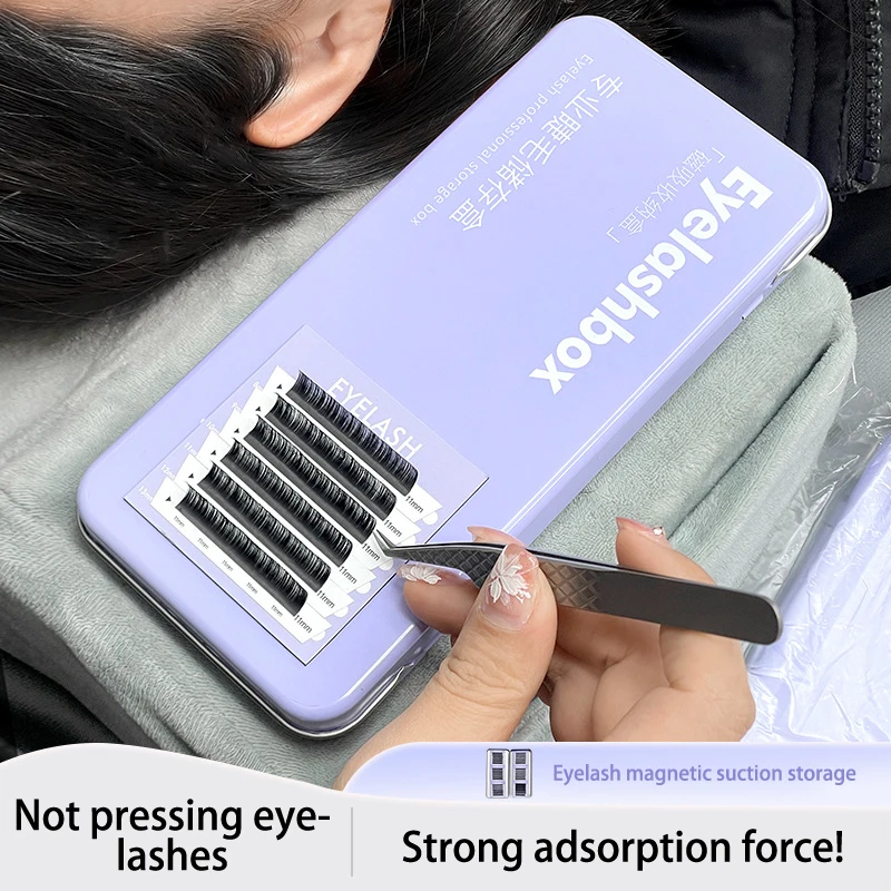 Single Layer Lash Extension Display Box Pallet Storage Box For Individual Suspended Magnetic Sheets Eyelash Protection Box