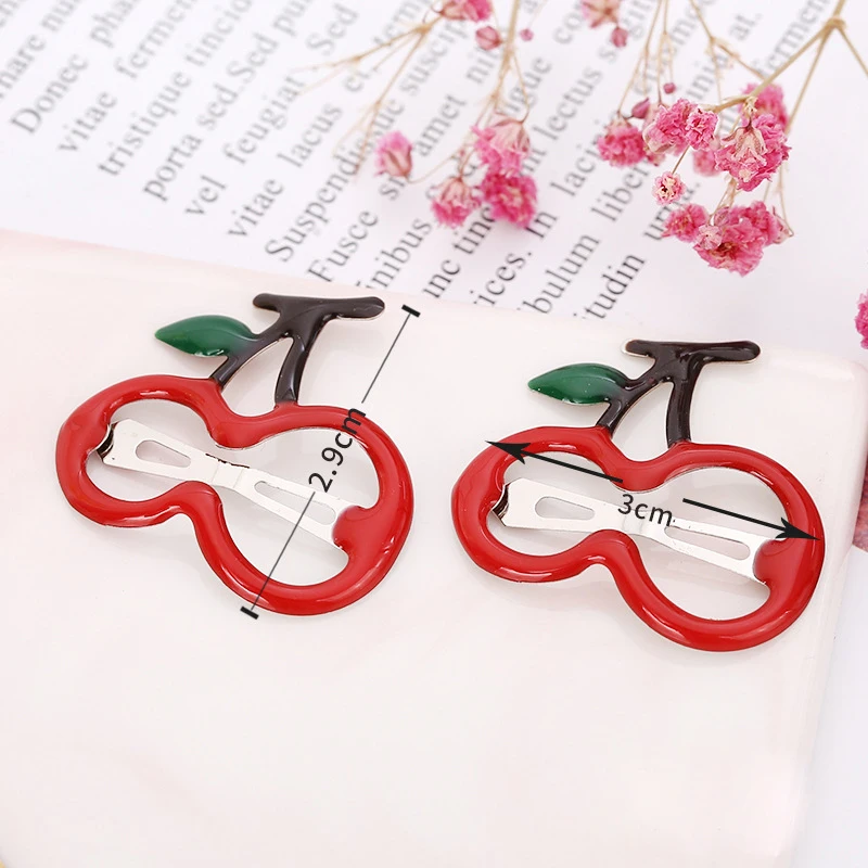 Metal Barrettes Cherry Shape Fashion Strawberry Side Clips DIY Styling Tool Fruits BB Hairpins Children Sweet Headwear