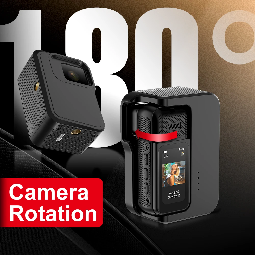 S80 Super Long Battery Life 2.7K HD Mini Action Camera WIFI with 180° Rotate Lens Portable Thumb Camera for Sports Recording