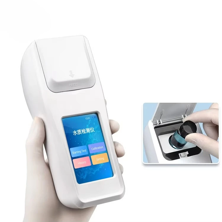 

White Handheld Chlorine/alkali/pH/cyanuric Acid Five Parameter Swimming Pool Water Quality Detector