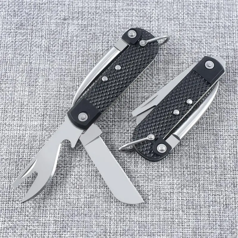 Multifunctional Outdoor Tool with Stainless Steel Blade Bottle Opener Suitable for Camping Hiking Fishing and Daily Use
