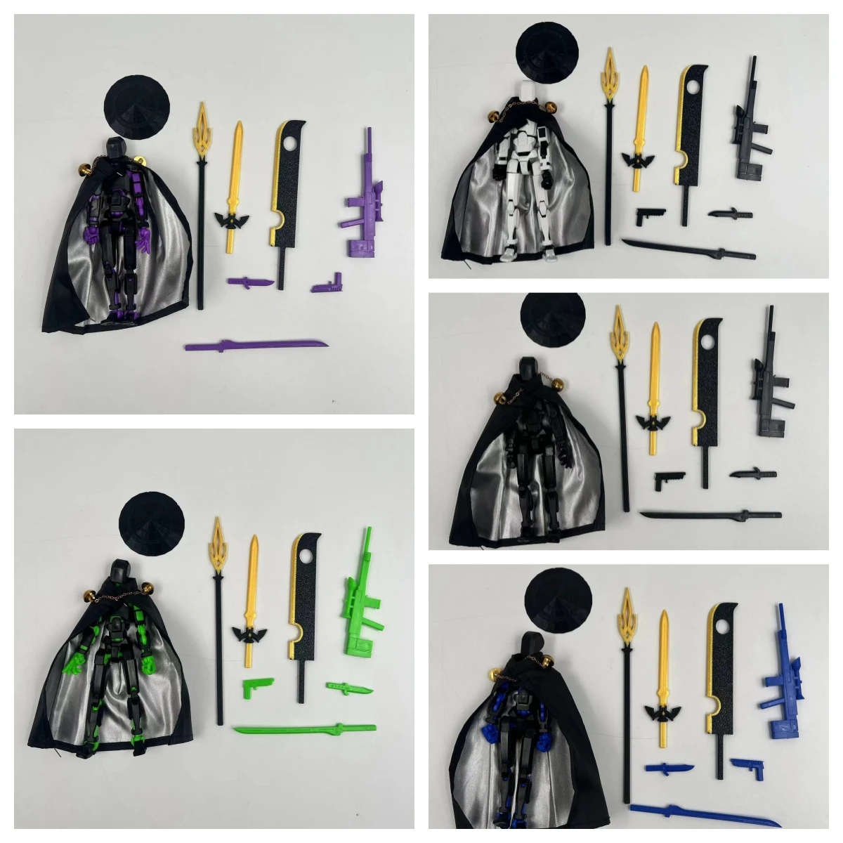 3D Printed Dummy Fourth Generation Movable Multi Joint Lucky Action Figure 13 Death Swordsman Collectible Desktop Decoration