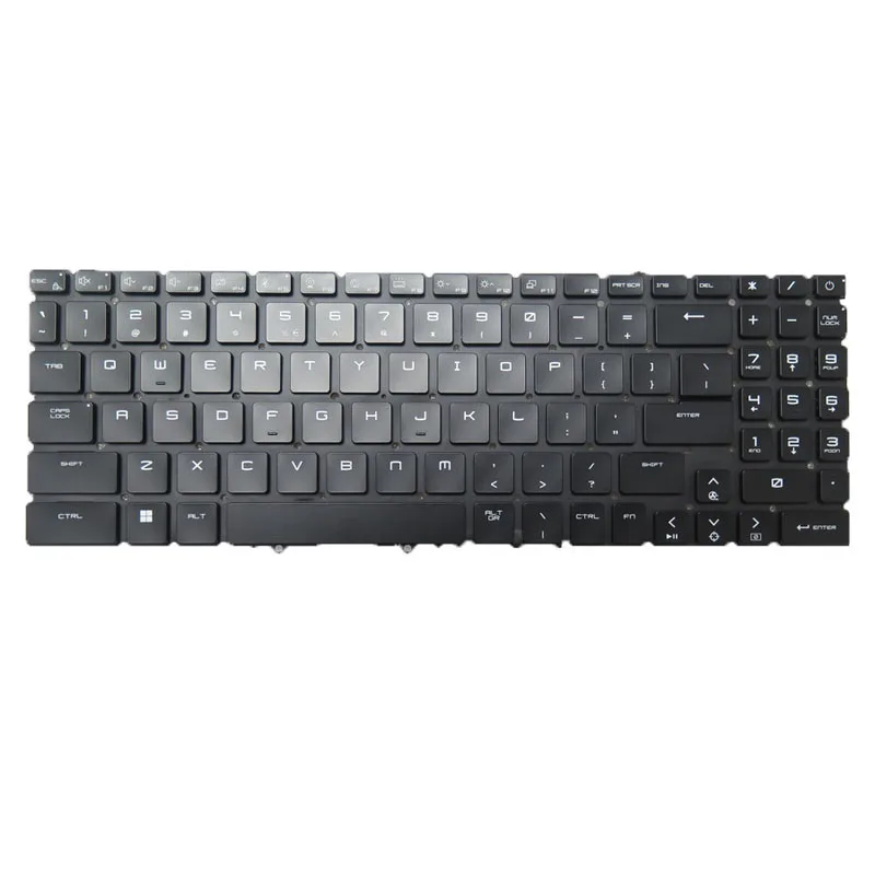 Laptop Per-Key RGB Backlit Keyboard For MSI Vector 17 HX A13V A13VHG A13VIG English US Black No Frame New