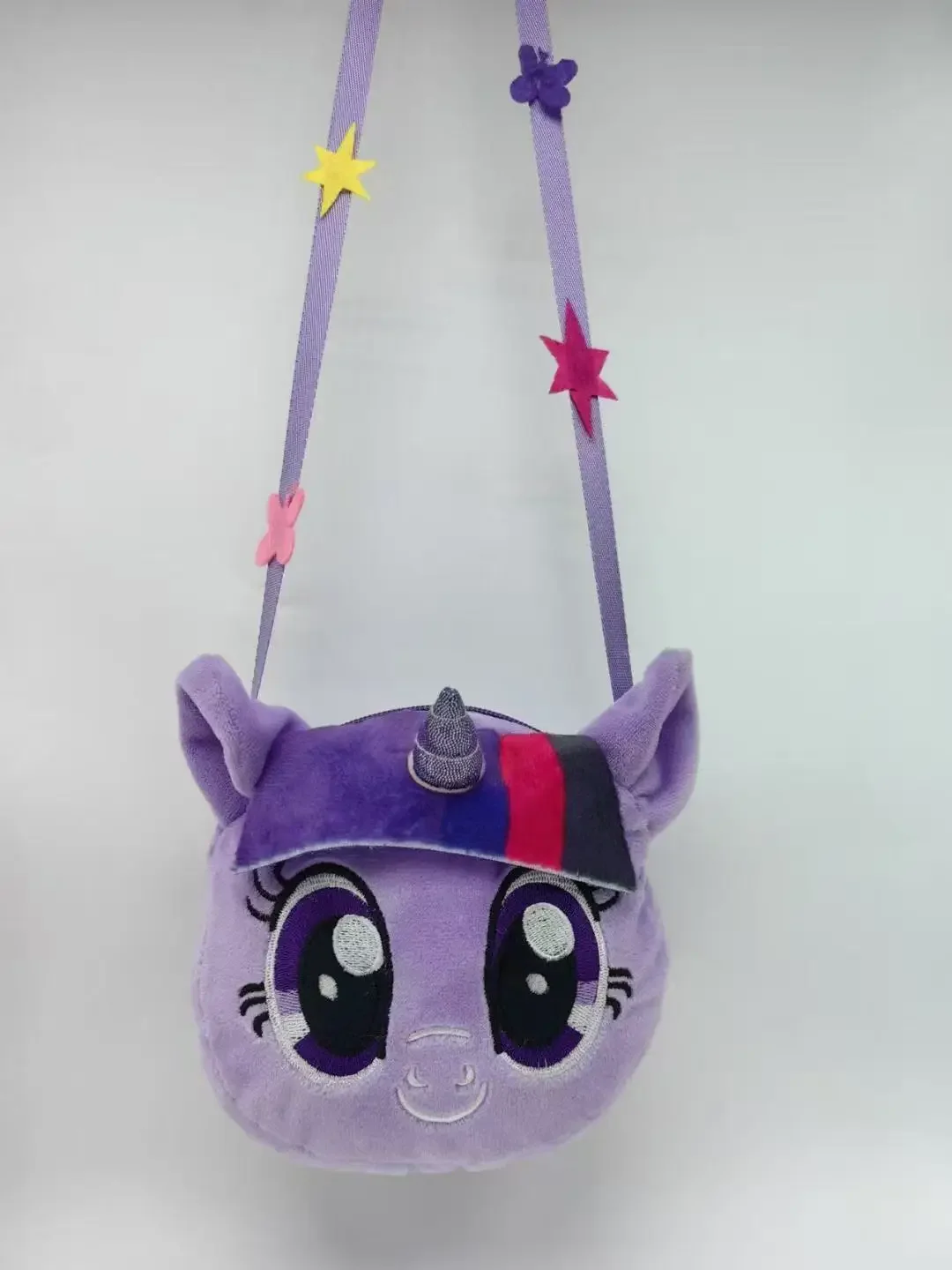 Petit poney arc-en-ciel Dash sac à bandoulière mignon en peluche licorne sac à main pour filles enfants cadeau anniversaire fête de noël accessoire