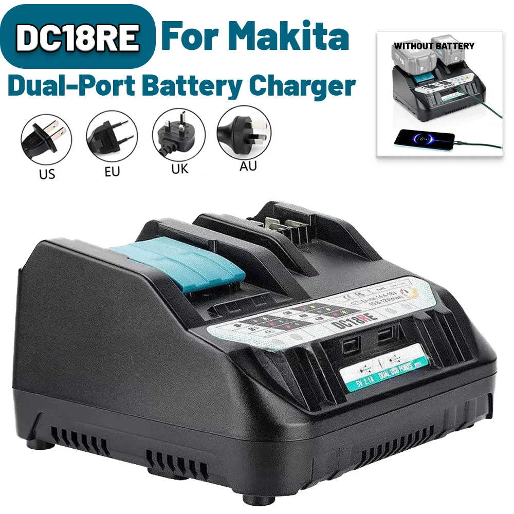 

Lithium Battery Charger DC18RE For Makita 18V 14.4V 10.8V 12V li-ion Battery BL1830 BL1430 BL1016 BL1021 BL1041