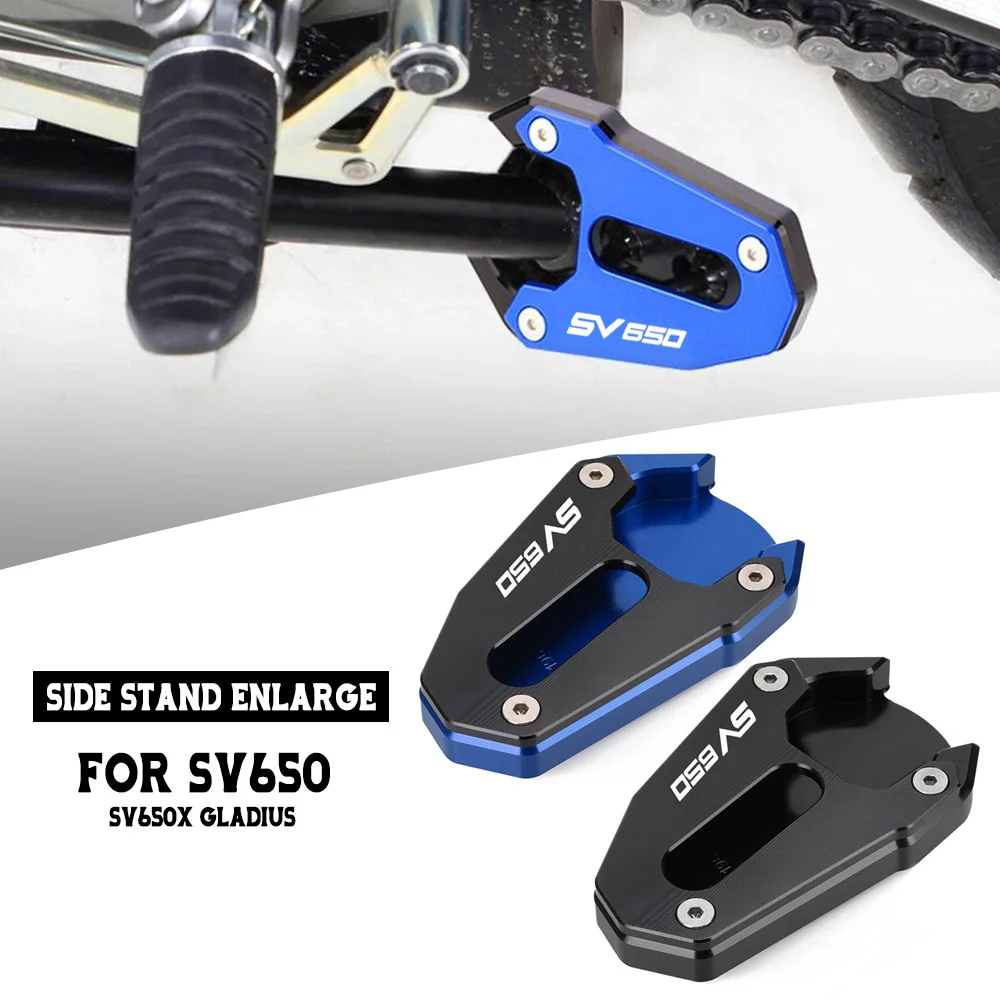 

For Suzuki SV650 SV650X Gladius SFV 650 SFV650 SV 650/650X CNC Kickstand Foot Side Stand Extension Pad Support Plate Enlarge